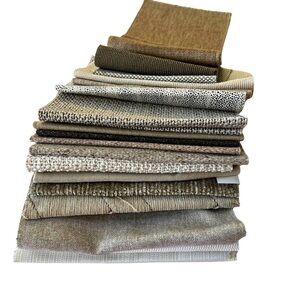 20 Designer Upholstery Fabric Remnants Neutral Beige | Quilting Craft Textile